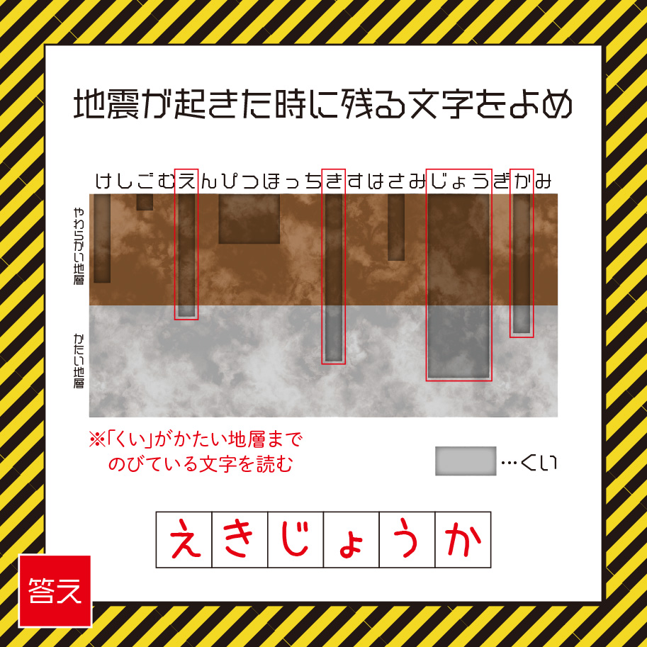 防災謎解き問題例